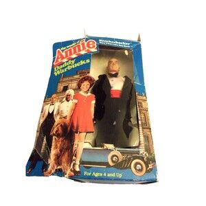 Daddy Warbucks Doll- Vintage 1982- The World of Annie 7” Knickerbocker